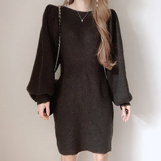 bubble Sleeve slim Dress