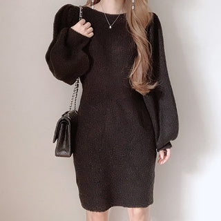 bubble Sleeve slim Dress