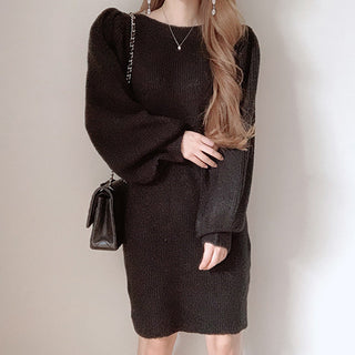 bubble Sleeve slim Dress