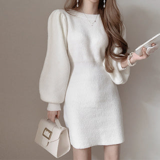 bubble Sleeve slim Dress