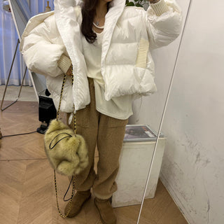 High waist drawstring polar fleece pants