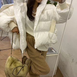 High waist drawstring polar fleece pants