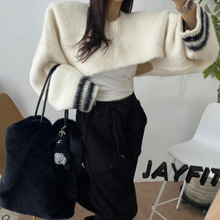 High waist drawstring polar fleece pants