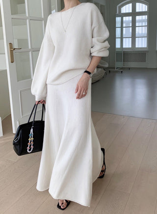 Knitted sweater suit