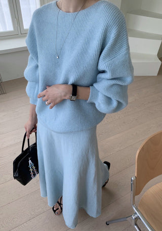 Knitted sweater suit