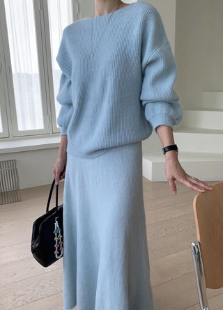 Knitted sweater suit