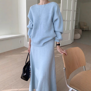 Knitted sweater suit