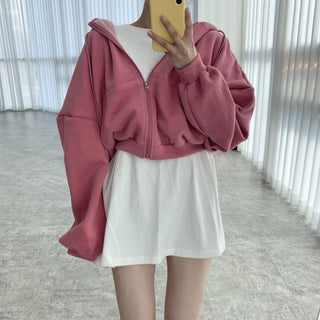 Hooded drawstring sweater