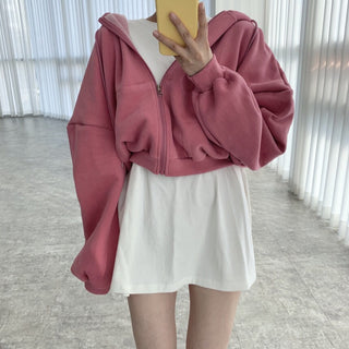 Hooded drawstring sweater