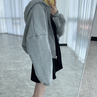 Hooded drawstring sweater