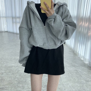 Hooded drawstring sweater