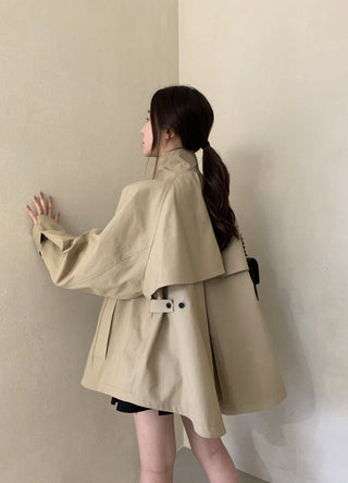Stand collar trench coat