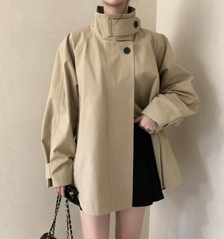 Stand collar trench coat
