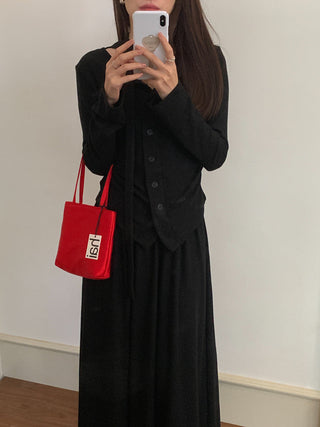 V-Neck Single-breasted Knitted cardigan