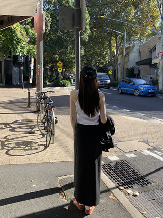 High Waist All-match striped skirt