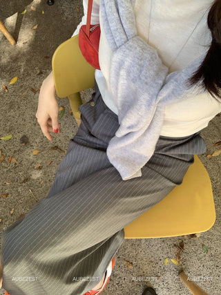High Waist All-match striped skirt