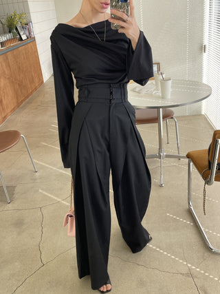 Waist Slimming Wide Leg casual Pants