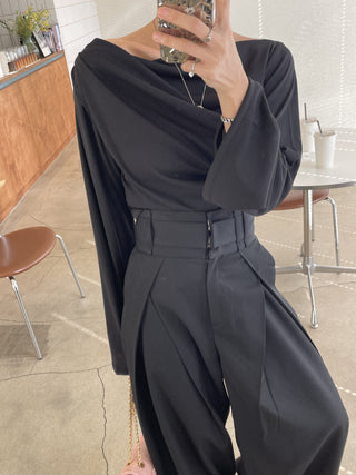 Waist Slimming Wide Leg casual Pants