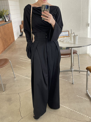 Waist Slimming Wide Leg casual Pants