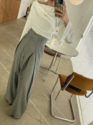 Waist Slimming Wide Leg casual Pants