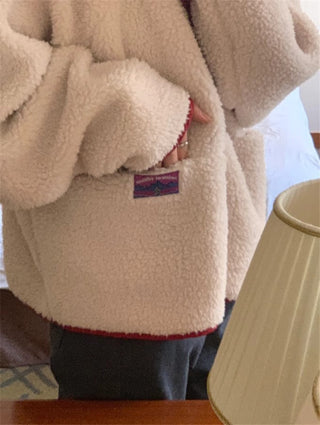 Reversible Contrast Label Color Oversize jacket