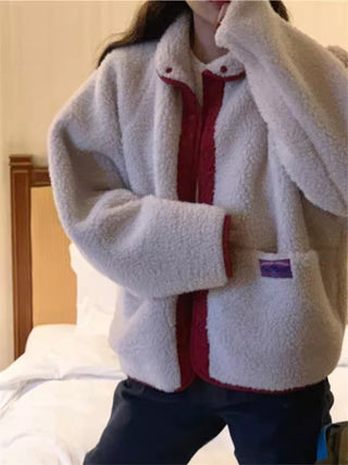 Reversible Contrast Label Color Oversize jacket