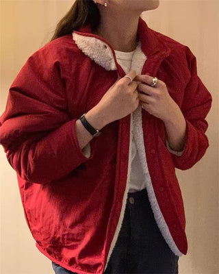 Reversible Contrast Label Color Oversize jacket