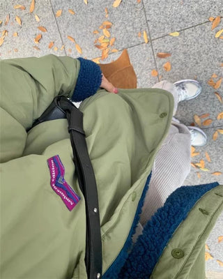 Reversible Contrast Label Color Oversize jacket