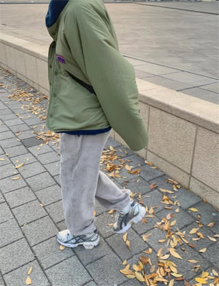 Reversible Contrast Label Color Oversize jacket