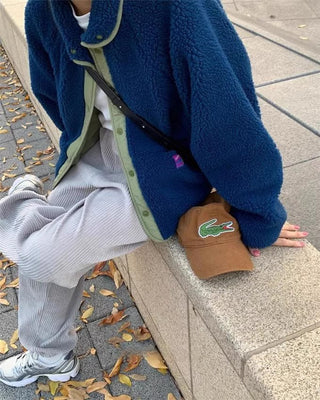 Reversible Contrast Label Color Oversize jacket