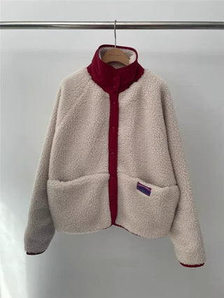 Reversible Contrast Label Color Oversize jacket