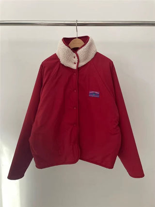 Reversible Contrast Label Color Oversize jacket