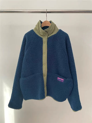 Reversible Contrast Label Color Oversize jacket