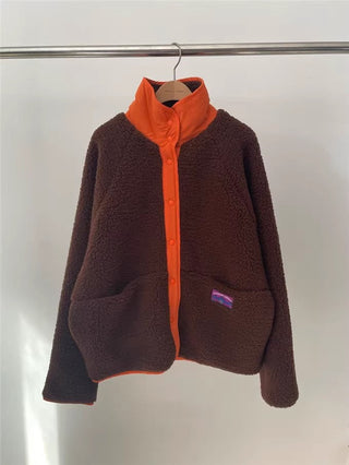 Reversible Contrast Label Color Oversize jacket