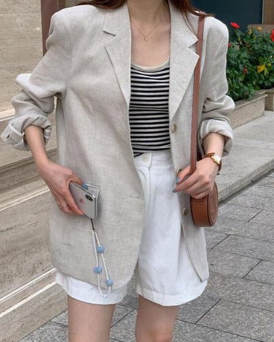 Korean thin cotton suit jacket