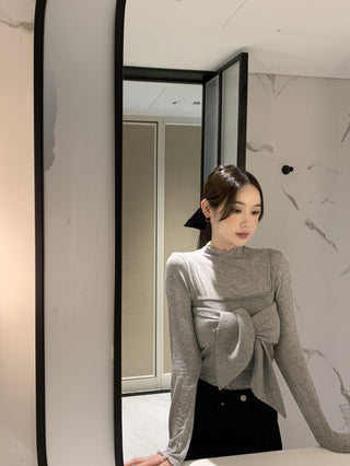 Long sleeve bottoming shirt and kitted sling two-piece set