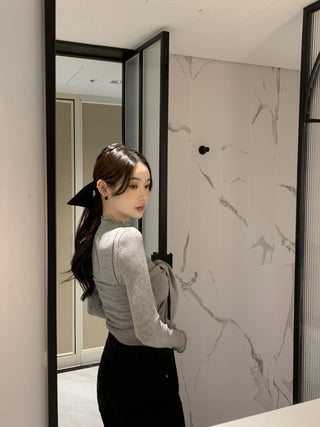 Long sleeve bottoming shirt and kitted sling two-piece set