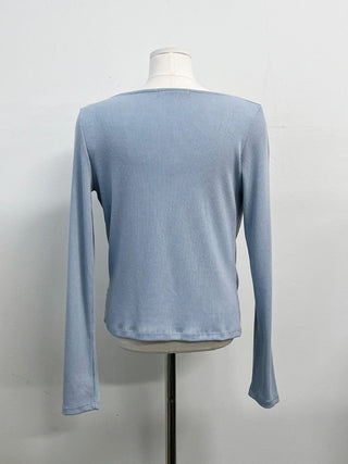 Irregular Swing Collar long Sleeve Top