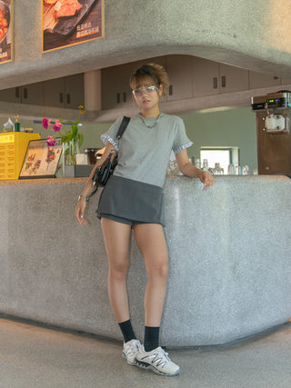 A-line Low Waist Skirt suit