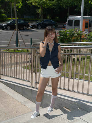 A-line Low Waist Skirt suit