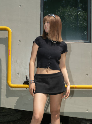 A-line Low Waist Skirt suit