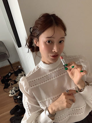 Lace stitching shirt