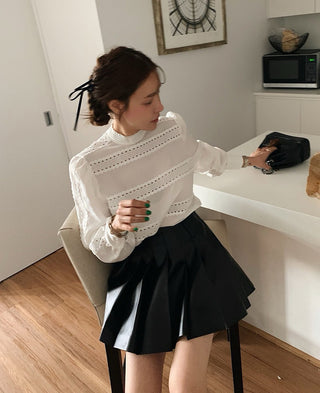 Lace stitching shirt