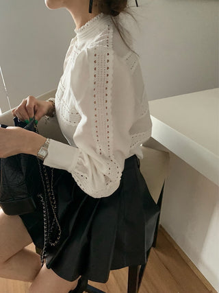 Lace stitching shirt