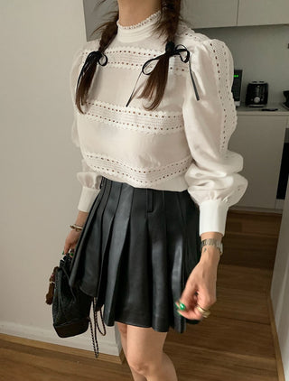 Lace stitching shirt