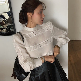 Lace stitching shirt