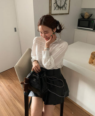 Lace stitching shirt