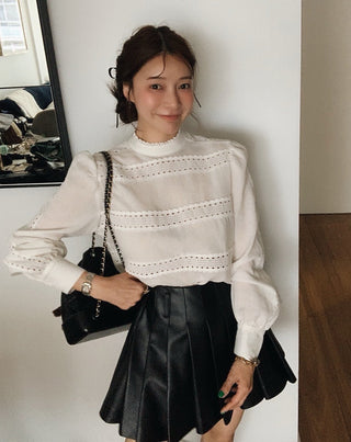 Lace stitching shirt