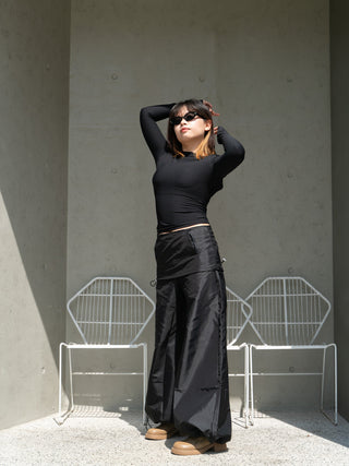 Fake two-piece slim kangaroo pants