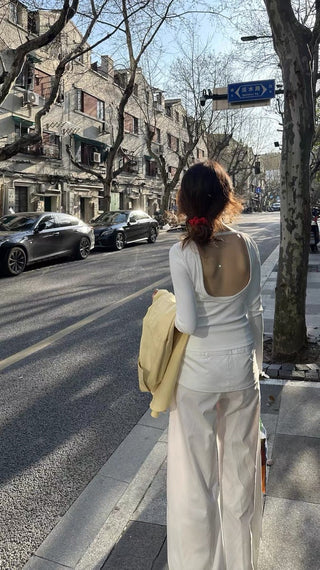 Fake two-piece slim kangaroo pants